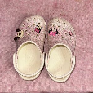 Toddler Girl 9C Crocs - Glitter Minnie
